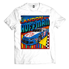 Load image into Gallery viewer, 2024 Landon Huffman CARS Tour Throwback tee
