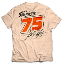 Load image into Gallery viewer, 2026 "Get Bucked" Landon Huffman Broken Antler Whiskey graphic tee (tan)

