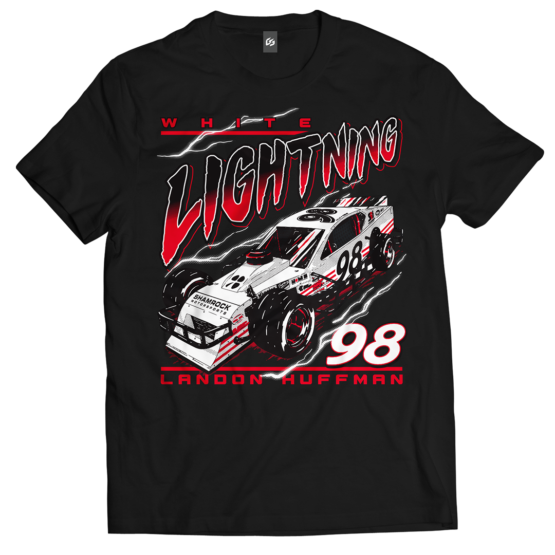 "White Lightning" Landon Huffman 2024 Modified Tour graphic tee